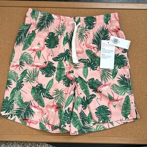 Old Navy pink flamingo swim trunks